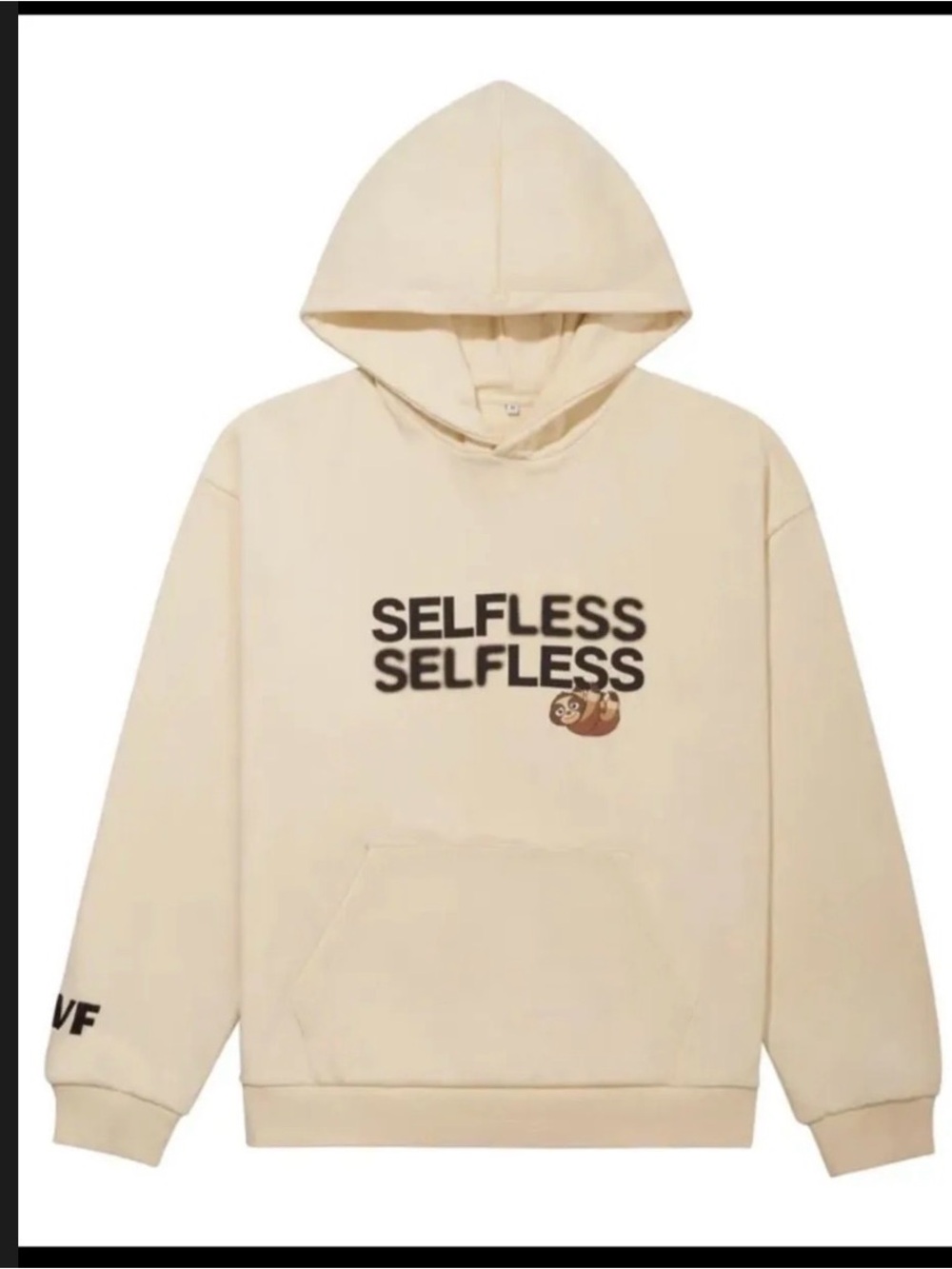 Gary Vee VeeFriends Selfless Sloth Cream Hoodie - Unisex Pullover Sz Large